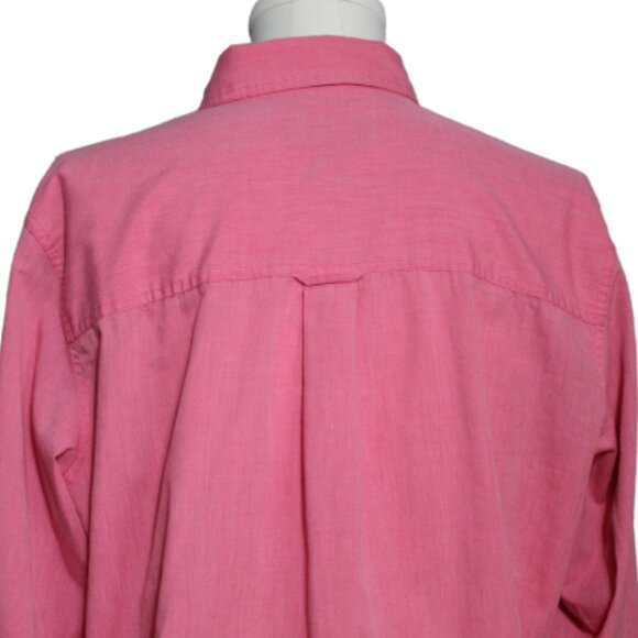 CHAPS Ralph Lauren SZ L Men's Coral Long Sleeve Button Down Shirt - Picture 7 of 8